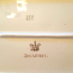 C.F.H PLATE DEC.25TH 1887